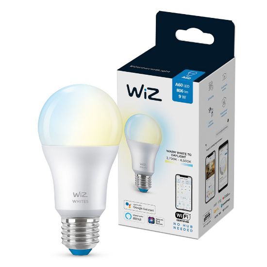 Picture of Wiz Wi-Fi Tunable Smart Bulb White 9W A60 E27 806lm