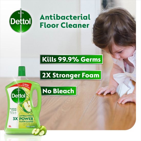 Picture of Dettol Green Apple Antibacterial Power Floor Cleaner 3Litre