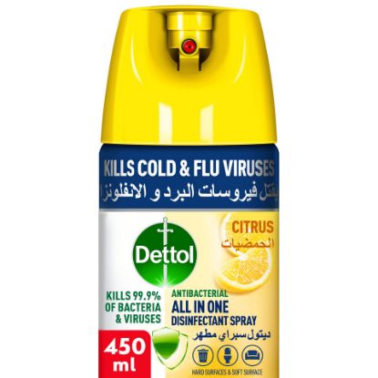 Picture of Dettol Citrus Antibacterial All in One Disinfectant Spray 450ml