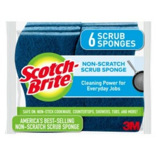 Picture of Scotch Brite Non-Scratch Scrub Sponge Size 111mm x 66mm x 20mm 6pcs