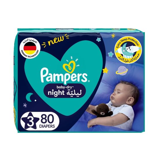 Picture of Pampers Baby-Dry Night Diapers Size 3 7-11kg 80pcs