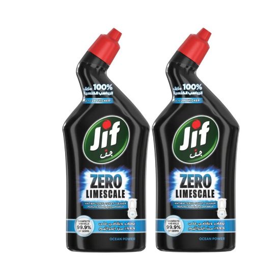 Picture of Jif Zero Limescale Ocean Power Antibacterial Toilet Cleaner 2 x 500 ml