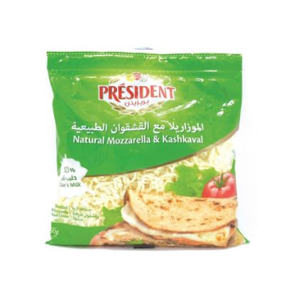 Picture of President Natural Mozzarella & Kashkaval Cheese 400g