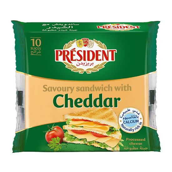 Picture of President Sandwich Cheddar Cheese Slices 200g