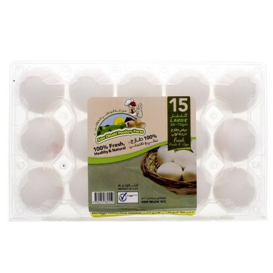 Picture of Abu Dhabi Poultry Farm Grade A White Eggs Large 15pcs(N)