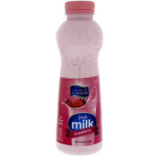 Picture of Al Rawabi Fresh Milk Strawberry 500ml(N)