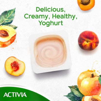 Picture of Activia Stirred Yoghurt Full Fat Peach & Apricot 120g(N)