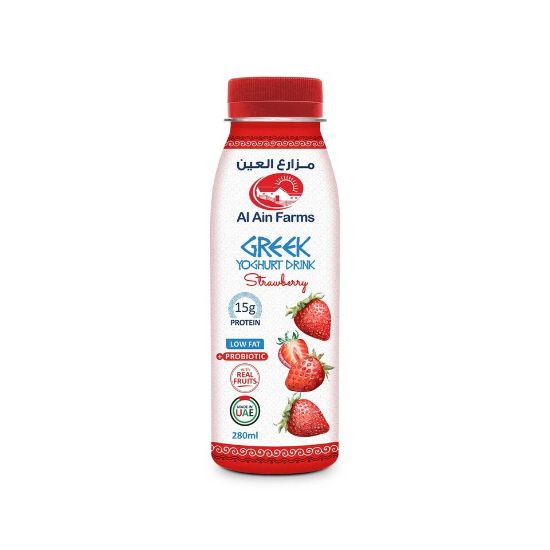 Picture of Al Ain Greek Style Strawberry Yoghurt Drink 280ml(N)