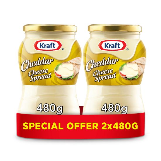 Picture of Kraft Cheddar Cheese Spread Original 2 x 480g