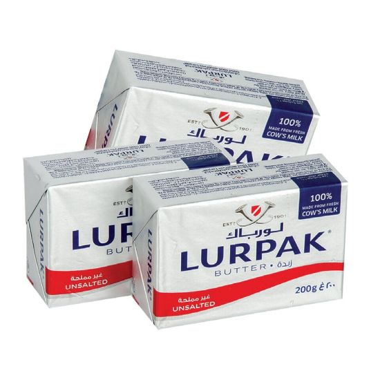 Picture of Lurpak Unsalted Butter Value Pack 3 x 200g