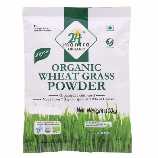 Picture of 24 Mantra Organic Wheat Grass Powder 100g