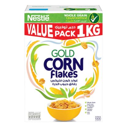 Picture of Nestle Gold Corn Flakes Breakfast Cereal 1kg