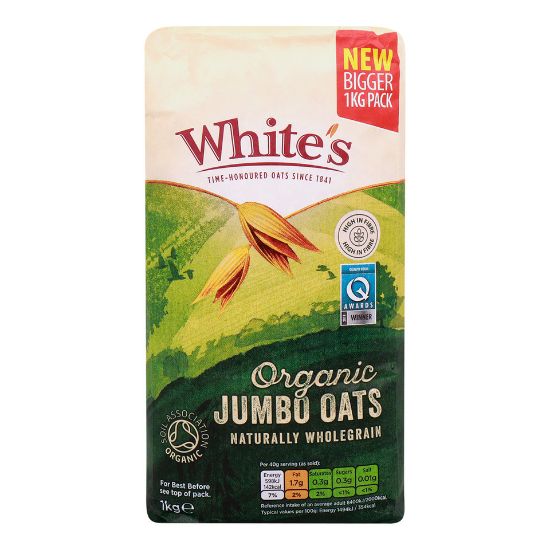 Picture of White's Organic Jumbo Oats 1kg(N)