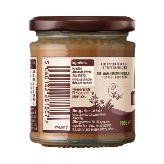 Picture of Meridian Almond Butter Crunchy 170g(N)