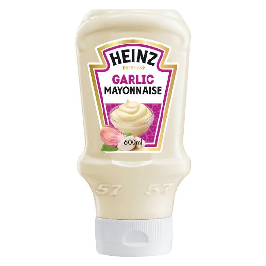 Picture of Heinz Real Garlic Mayonnaise Top Down Squeezy Bottle 600ml