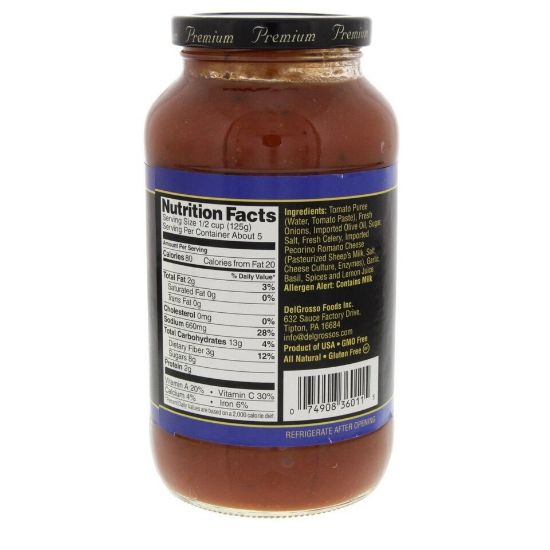 Picture of Del Grosso Tomato Basil Sauce 680g