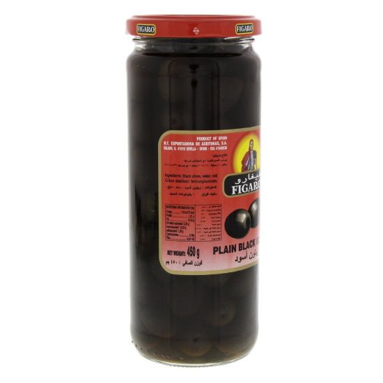 Picture of Figaro Plain Black Olives 270 Gm