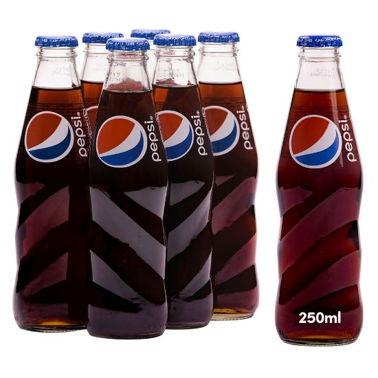 Picture of Pepsi Carbonated Soft Drink Glass Bottle 6 x 250ml(N)