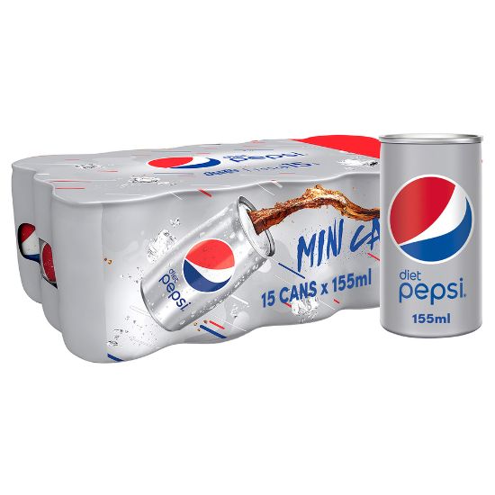 Picture of Diet Pepsi Carbonated Soft Drink Cans 155ml(N)