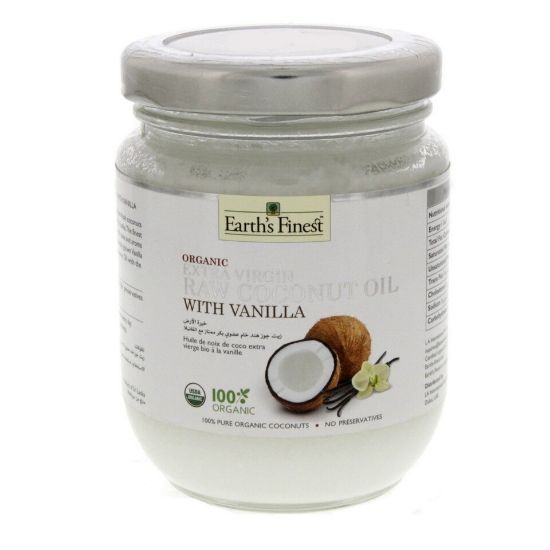 Picture of Earth's Finest Organic Extra Virgin RAW Coconut Oil with Vanilla 200ml(N)