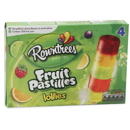 Picture of Rowntrees Fruit Pastilles Lollies 65ml x 4pcs