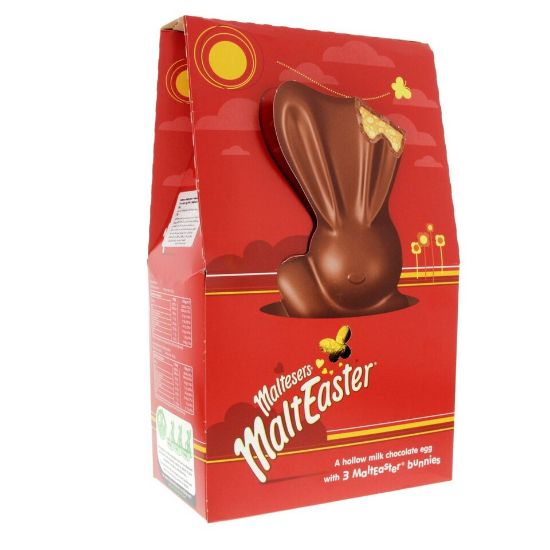 Picture of Maltesers Malt Easter A Hollow Milk Chocolate Egg With 3 Malt Easter Bunnies 265g(N)