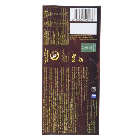 Picture of Torras Organic Dark Chocolate With Maca & Ginger 100g(N)