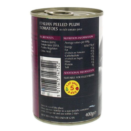 Picture of Epicure Italian Peeled Plum Tomatoes In Juice 400g(N)