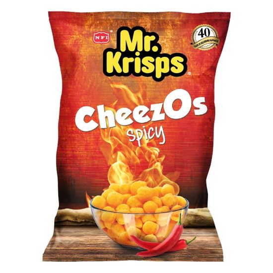 Picture of Mr. Krisps Spicy Hot Cheezo's 80 g