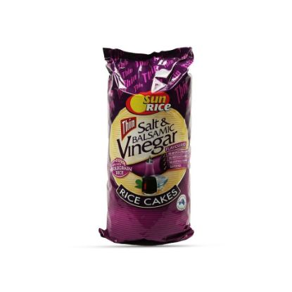 Picture of Sun Rice Thin Salt And Balsamic Vinegar Flavoured Rice Cakes 195g