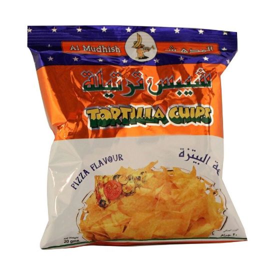 Picture of Al Mudhish Tortilla Chips Pizza Flavour 20g x 24 Pieces