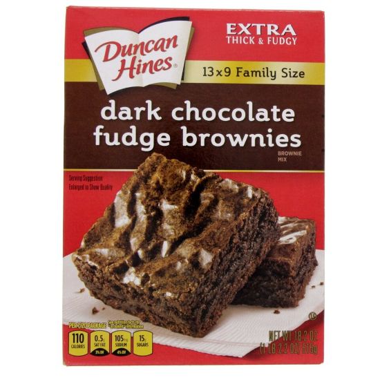 Picture of Duncan Hines Dark Chocolate Fudge Brownies 515 Gm(N)