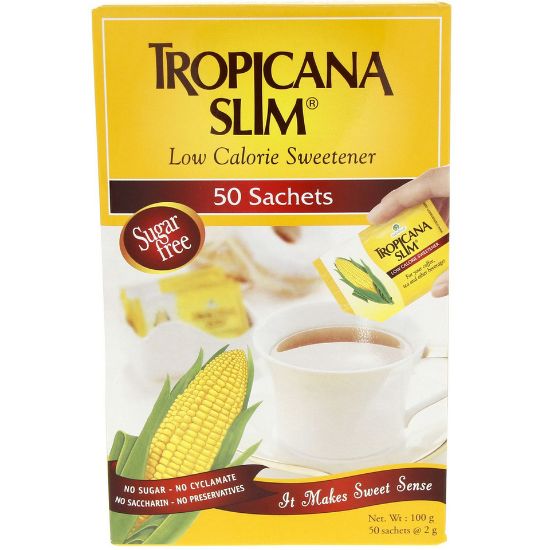 Picture of Tropicana Slim Low Calorie Sweetener 50 Sachets 100 gm(N)