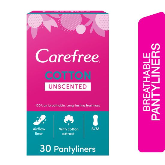 Picture of Carefree Panty Liners Cotton Unscented 30pcs