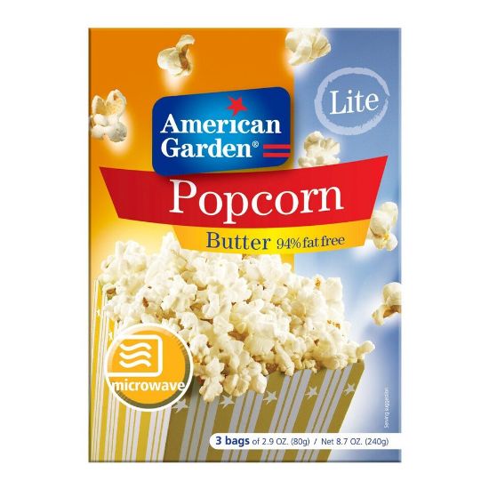 Picture of American Garden Microwave Butter Lite Popcorn Gluten Free 240g(N)