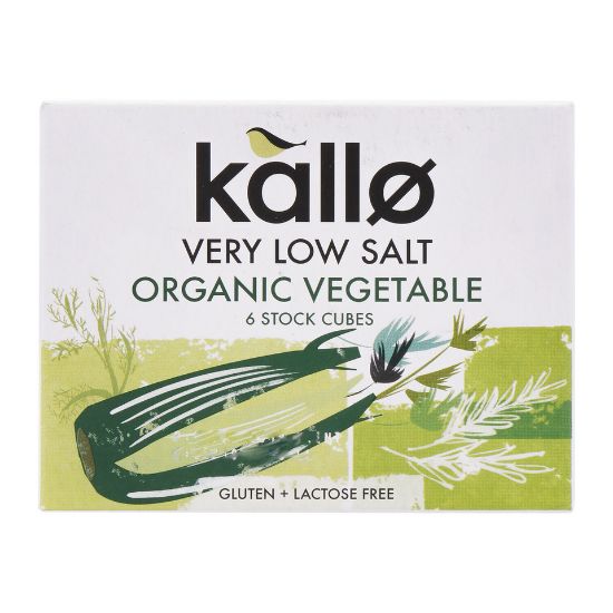 Picture of Kallo Very Low Salt Organic Vegetable 6 Stock Cubes 60g