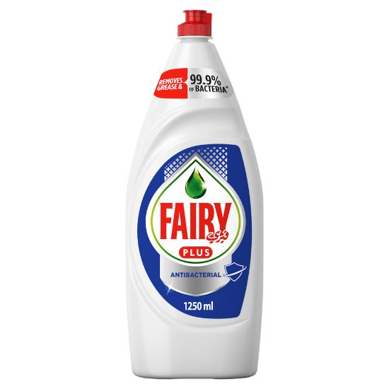 Picture of Fairy Plus Antibacterial Dishwashing Liquid Soap With Alternative Power To Bleach 1.25Litre(N)