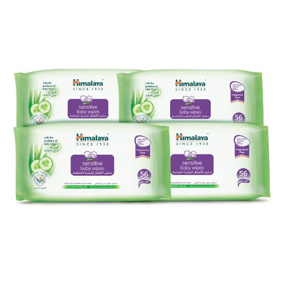 Picture of Himalaya Baby Wipes Sensitive 56pcs 2+2