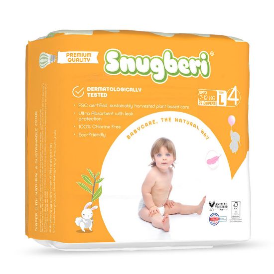 Picture of Snugberi Baby Diaper Size 4, Large 7-12kg 24pcs