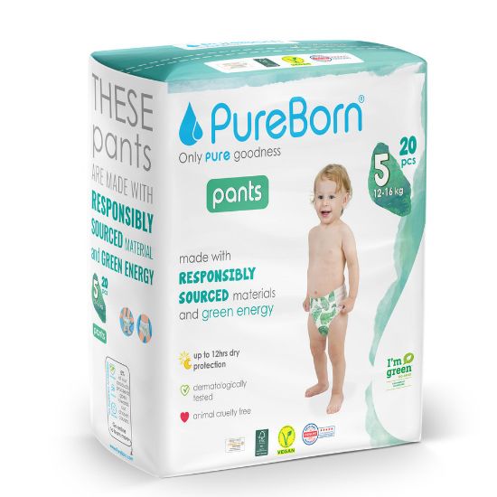 Picture of Pure Born Baby Diaper Pants Size 5, 12-16kg 20pcs