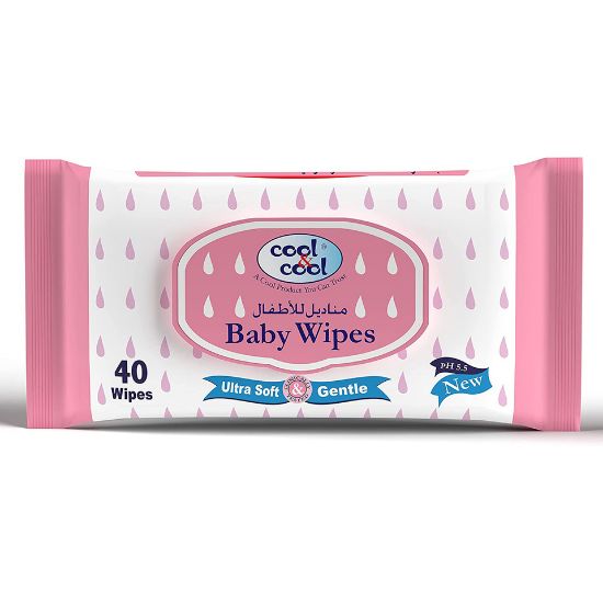 Picture of Cool & Cool Baby Wipes Ultra Soft 40 pcs