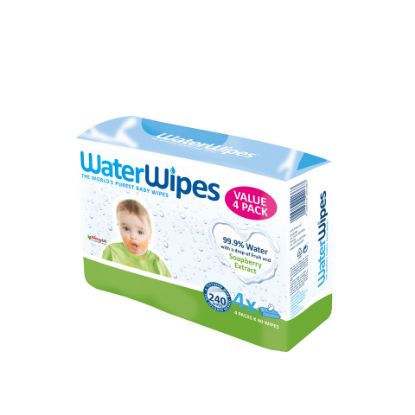 Picture of Water Wipes Soapberry Extract Baby Wipes 4 x 60pcs