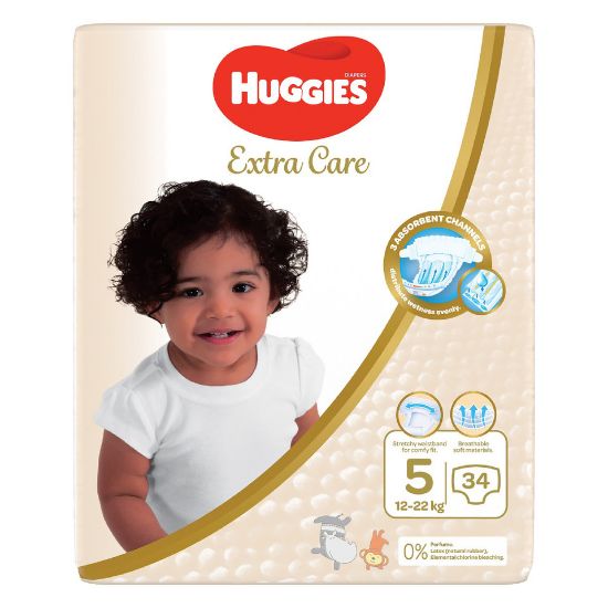 Picture of Huggies Extra Care Diaper Size 5 12-22kg 34 pcs