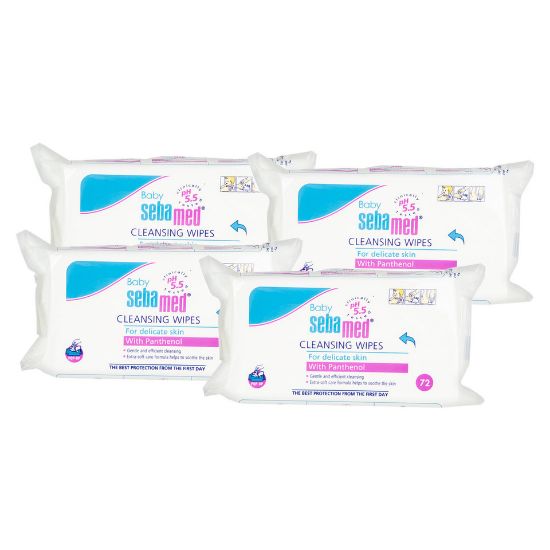 Picture of Sebamed Baby Cleansing Wipes 4 x 72pcs