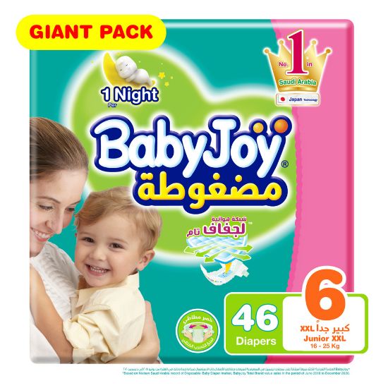 Picture of Baby Joy Diaper Size 6 Junior XXL 16-25kg Giant Pack 46pcs