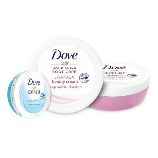 Picture of Dove Nourishing Beauty Cream 2 x 150ml + Cooling Gel Cream 75ml