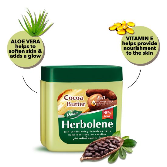 Picture of Dabur Herbolene Cocoa Butter Petroleum Jelly 225ml