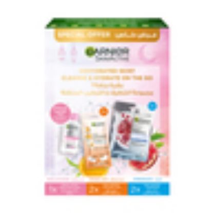 Picture of Garnier Skin Active Eye Mask 2pcs + Tissue Mask 2pcs + Micellar Cleansing Water 100ml