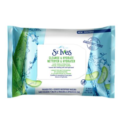 Picture of St. Ives Aloe Vera Hydrating Facial Cleansing Wipes 25pcs