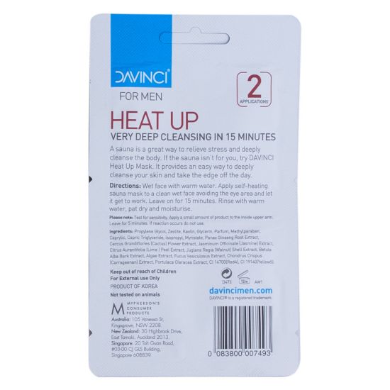 Picture of Davinci Heat Up Cleansing Mask For Men 2 x 10ml